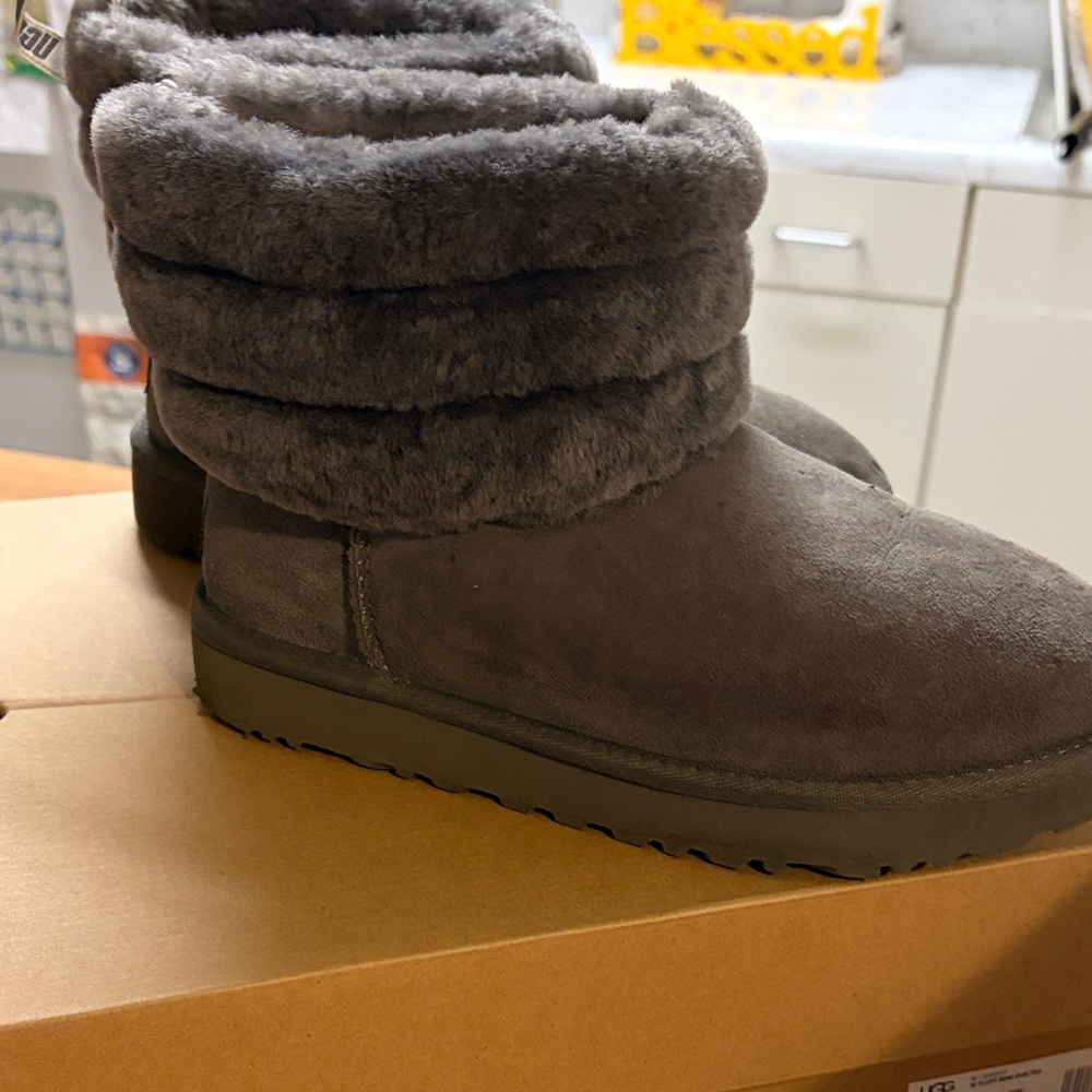 UGG Women's Charcoal Fur-Lined Boots